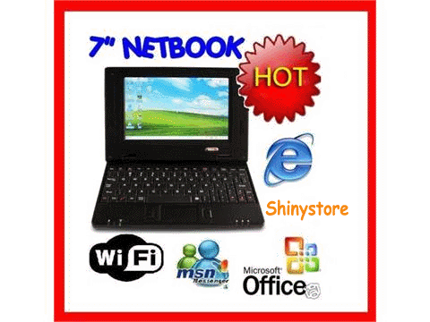 Mini NetBook - WIFI - Sistema Android 2.2 / Windows CE 4G HD